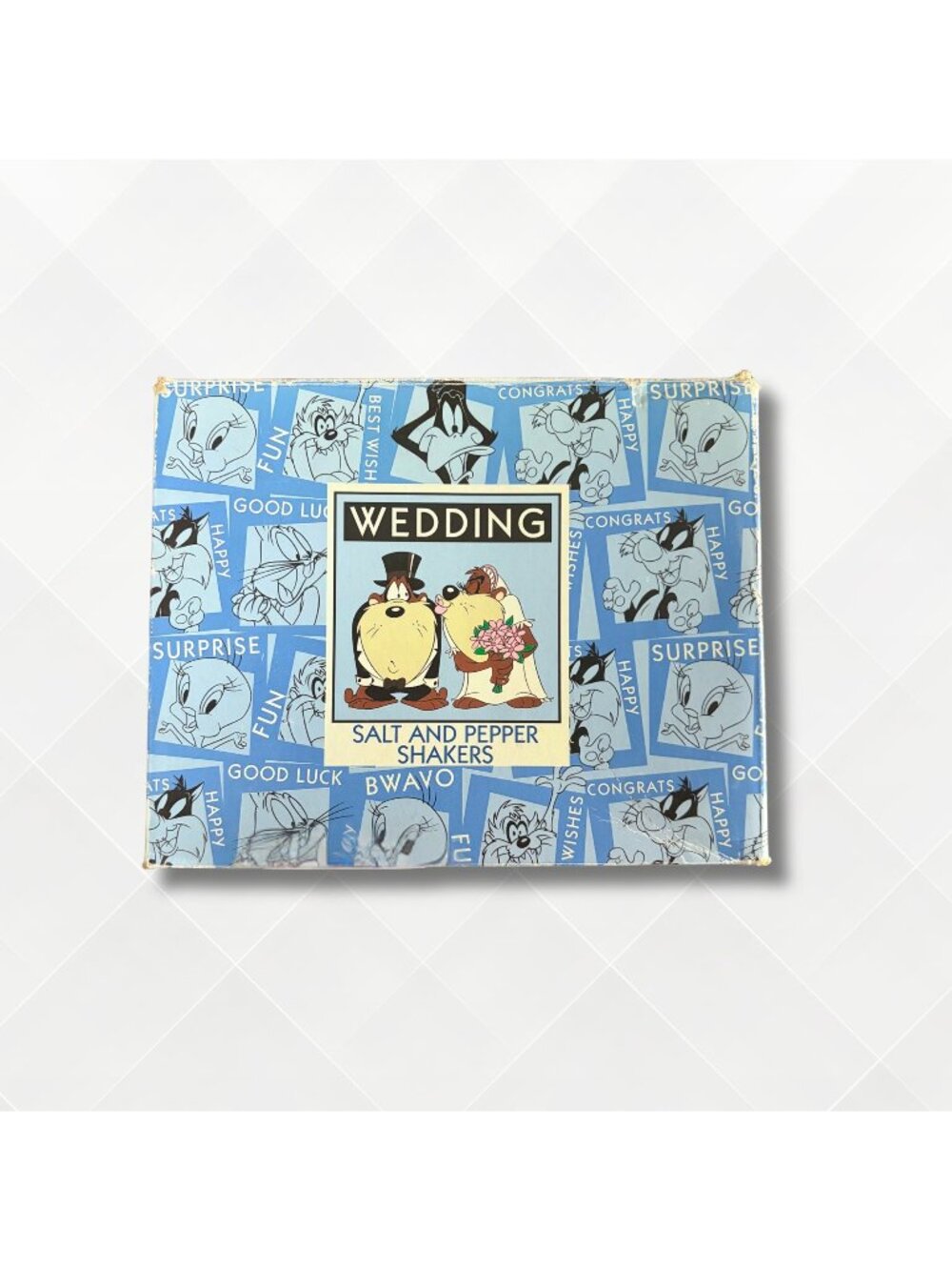 Looney Tunes Wedding Salt & Pepper Shakers Tweety Sylvester Taz - NEW